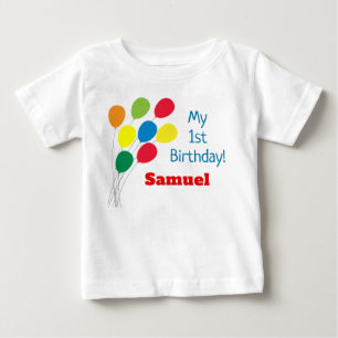 Colourful Balloons   My First Birthday Baby T-Shirt