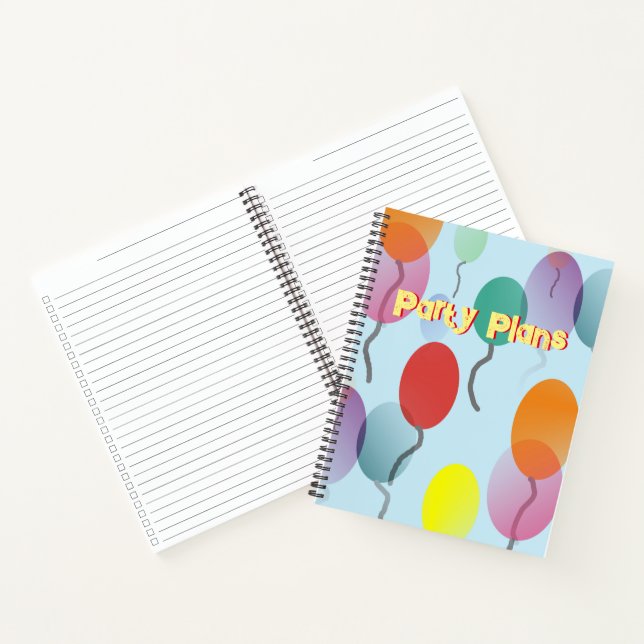 Colourful Balloons Party Planner  Notebook (Inside)