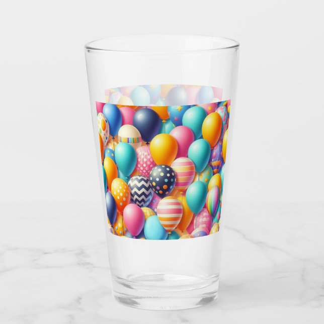 Colourful balloons pattern glass (Front)