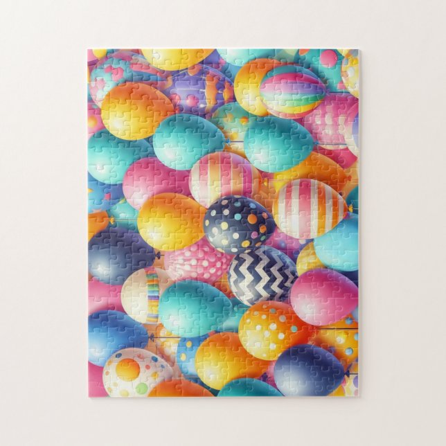 Colourful balloons pattern jigsaw puzzle (Vertical)