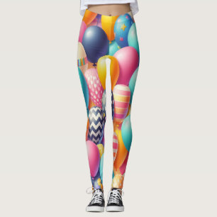 Colourful balloons pattern leggings