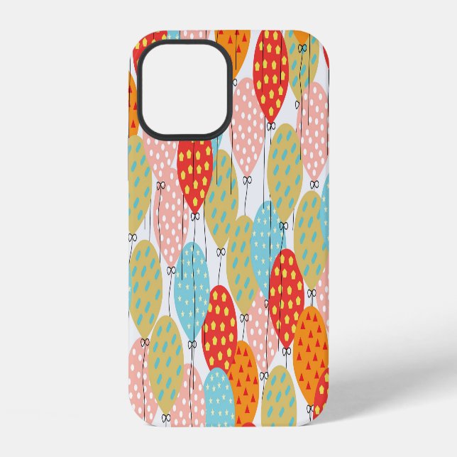 Colourful Balloons Variety Seamless Pattern iPhone Case (Back)