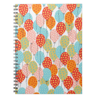 Colourful Balloons Variety Seamless Pattern Notebook