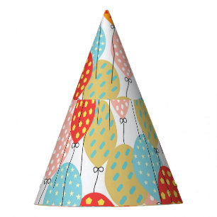 Colourful Balloons Variety Seamless Pattern Party Hat