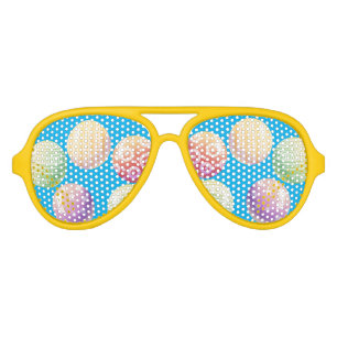Colourful Balls Customizable  Aviator Sunglasses