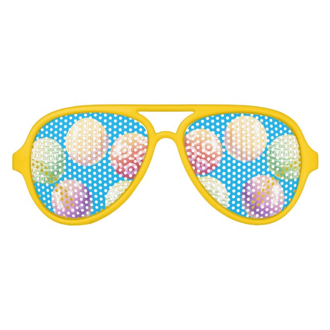 Colourful Balls Customizable  Aviator Sunglasses (Front)