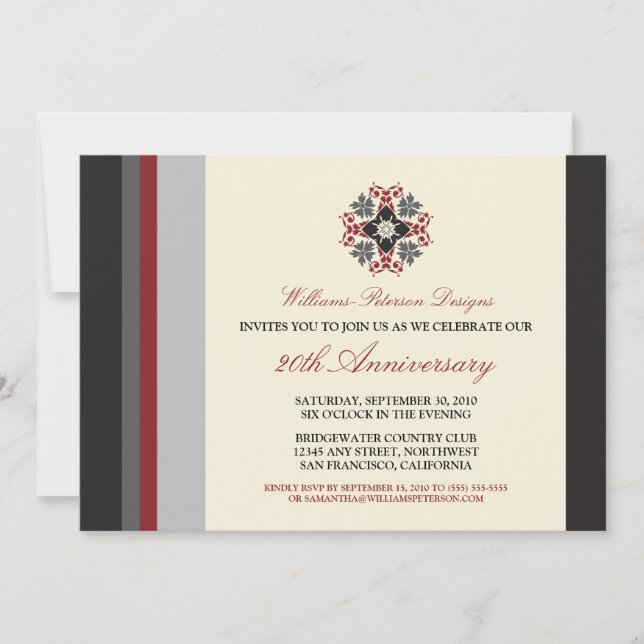 Colourful Bands Corporate Event Invitation (black) (Front)