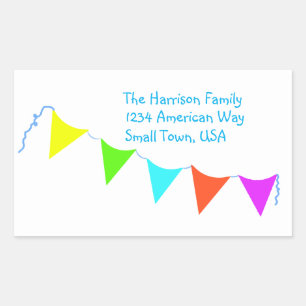 Colourful Banner Children’s Birthday Party Sticker