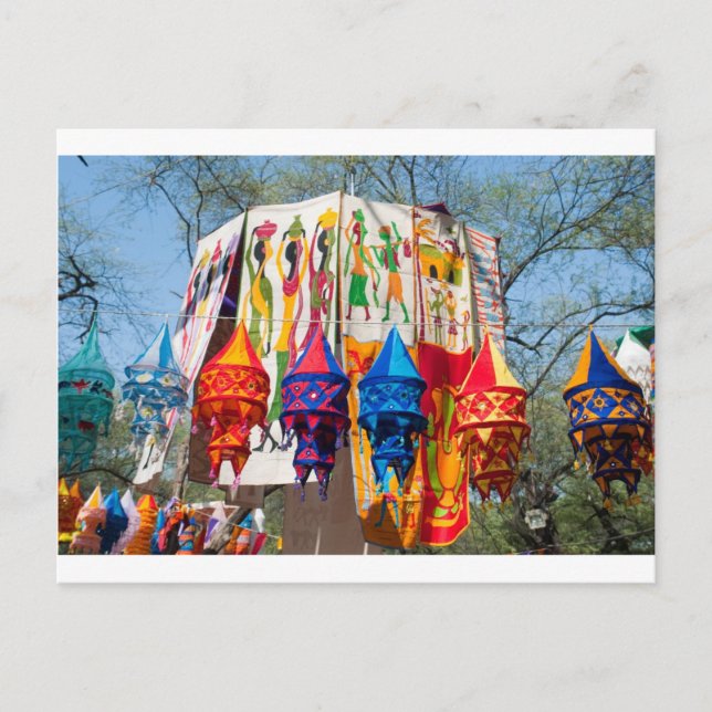 Colourful banners postcard (Front)