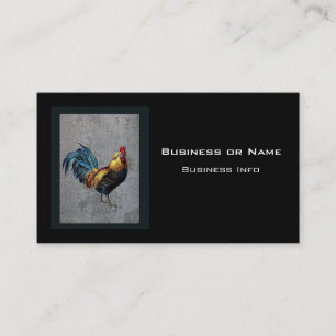 Colourful Bantam Rooster Business Card