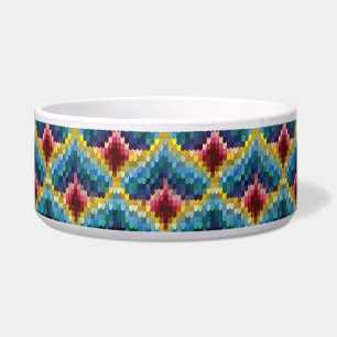 Colourful Bargello Embroidery Boho Chic Pattern