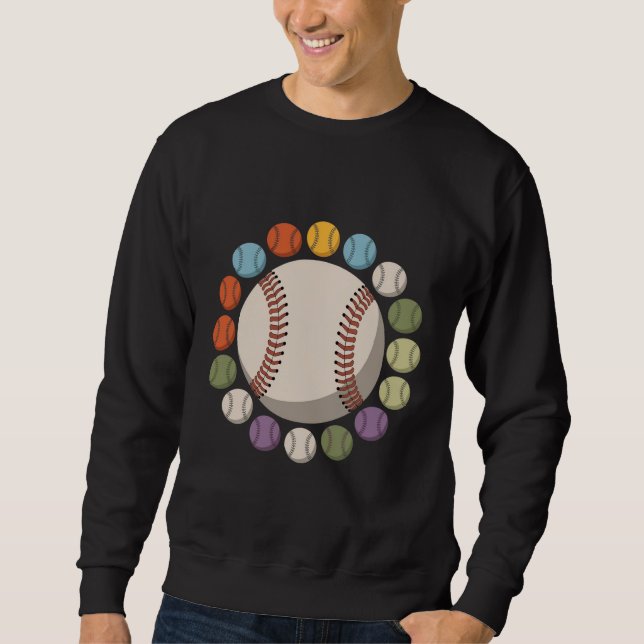  Colourful Baseball Circle Sweatshirt (Front)