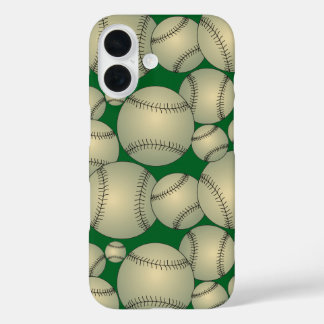 Colourful Baseballs Pattern iPhone 16 Case