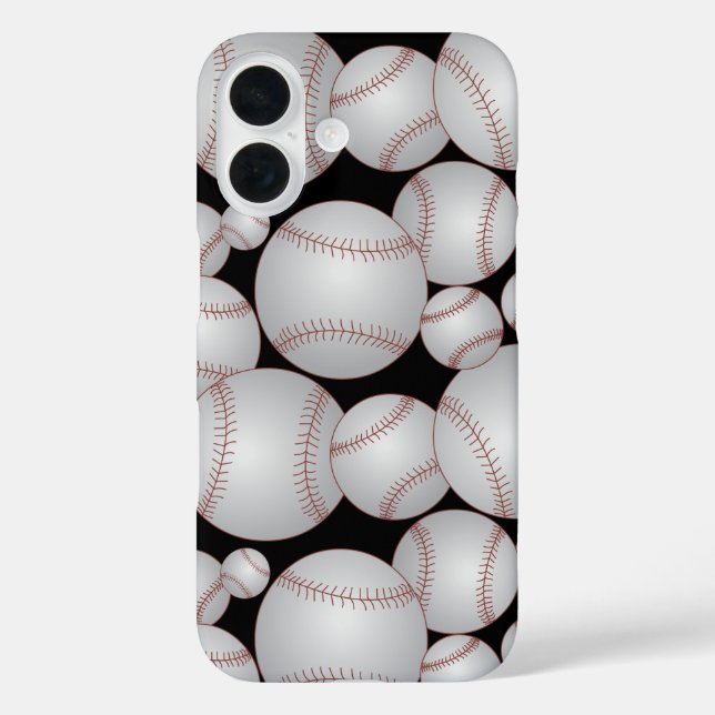 Colourful Baseballs Pattern Grey Case-Mate iPhone Case (Back)