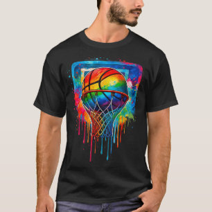 Colourful Basketball Baller Basketball Player Team T-Shirt