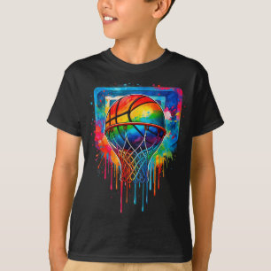 Colourful Basketball Baller Basketball Player Team T-Shirt