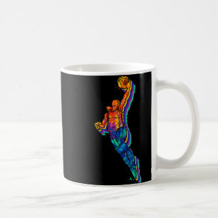 Colourful Basketball Dunk Abstract Sports Art Tank Coffee Mug