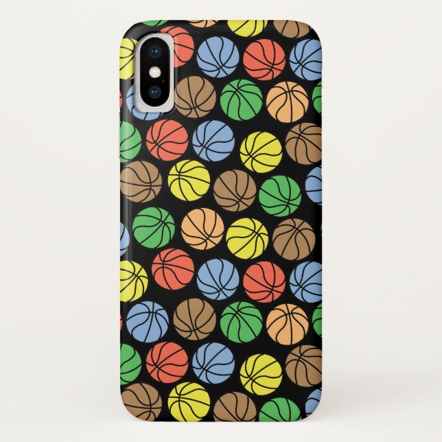 Colourful Basketball Pattern  Case-Mate iPhone Case (Back)