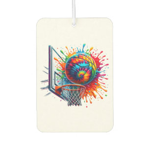 Colourful Basketball Tie Dye Colour Splash Basketb Air Freshener