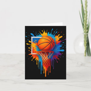 Colourful Basketball Tie Dye Funny Gift For Men Wo Card