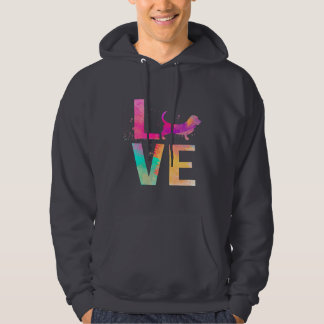 colourful basset hound dog mom hoodie