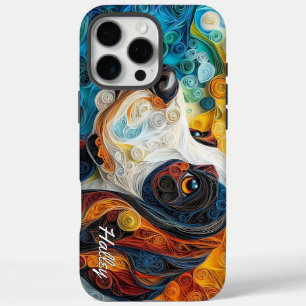 Colourful Basset Hound Portrait iPhone 16 Pro Max Case