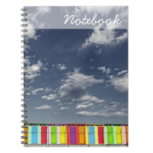 Colourful bathing huts Notebook