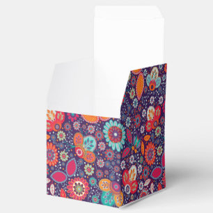 Colourful Batik Illustration Nature Floral Pattern Favor Box