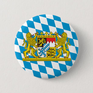 Colourful Bavarian Flag 2 Inch Round Button
