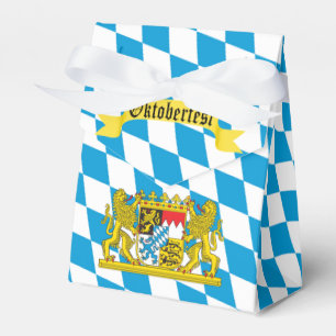 Colourful Bavarian Flag Oktoberfest Party Favor Box