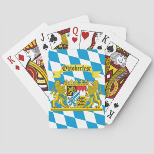 Colourful Bavarian Flag Oktoberfest Playing Cards
