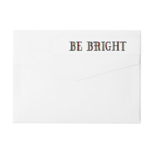 Colourful Be Bright Holiday Labels