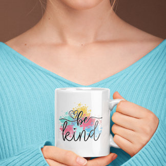Colourful Be Kind Paint Splash Coffee Mug