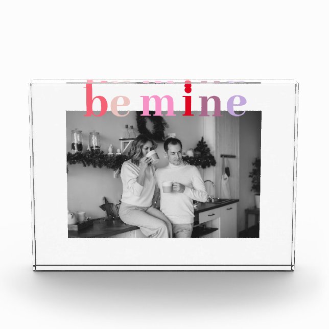 Colourful Be Mine | Couple Photo | Valentines Block (Front)