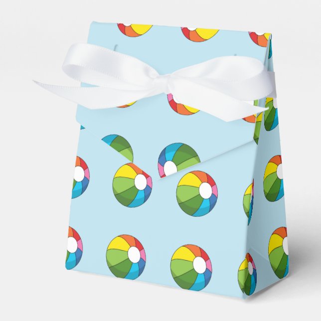 Colourful Beach Ball Favor Box (Front Side)