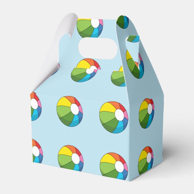 Colourful Beach Ball Favor Box (Front Side)