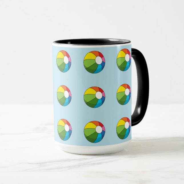 Colourful Beach Ball Mug (Front Right)
