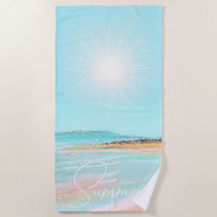 Colourful Beach Coastal Summer Towel