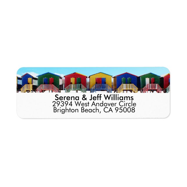 Colourful Beach House Huts (Front)