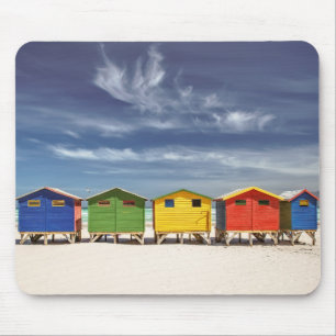 Colourful Beach Houses   Muizenberg, South Africa Mouse Pad