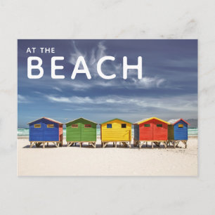 Colourful Beach Houses Muizenberg, South Africa Postcard