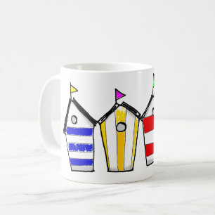 Colourful Beach Hut Illustration Coffee Mug