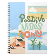 Colourful Beach Notebook - Positive Vibes