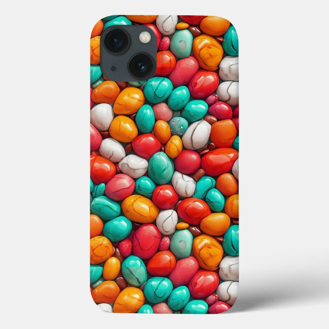 Colourful Beach Stone Ocean Nature Aesthetic Case-Mate iPhone Case (Back)