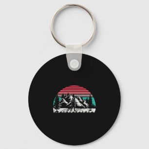 Colourful beach sunset sky palm trees for men wome keychain