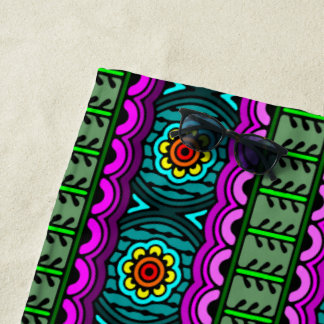 Colourful beach towel