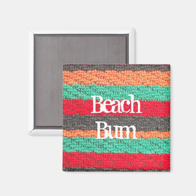 Colourful Beach Towel Magnet (Front/Back)