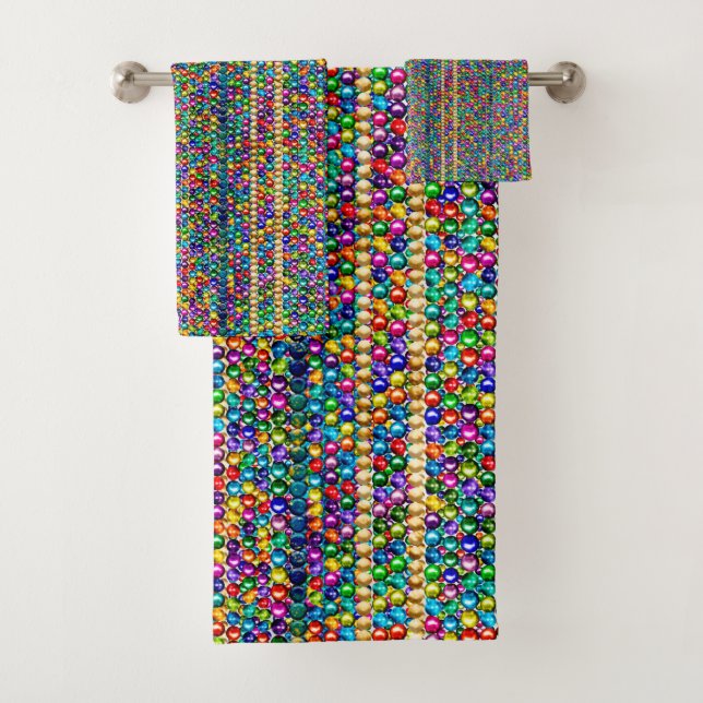 Colourful Beads Pattern Bath Towel Set (Insitu)