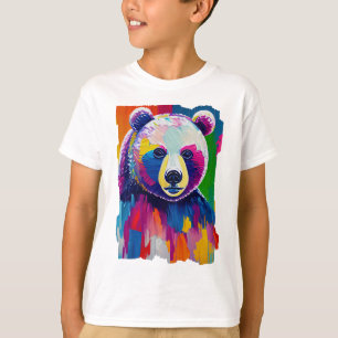 Colourful Bear Portrait T-Shirt