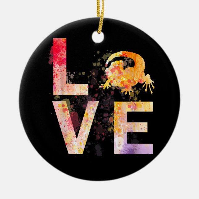 Colourful Bearded Dragon Mom Gifts Bearded Dragon  Ceramic Ornament (Front)